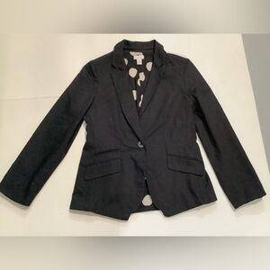 Chicos Blazer Women's Size 0 Black City Chic One Button Coat